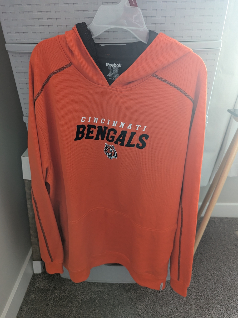 Reebok Cincinnati Bengals Orange Hooded Sweatshirt